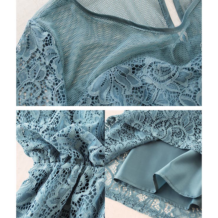 レース切替 ロングワンピース パーティードレス | レースレディース  | 詳細画像19 