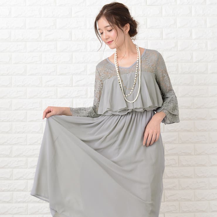 黒ロングワンピース パーティードレス S～XL | レースレディース  | 詳細画像18 