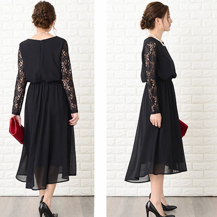 フィッシュテール 長袖レース ワンピース | レースレディース  | 詳細画像8 