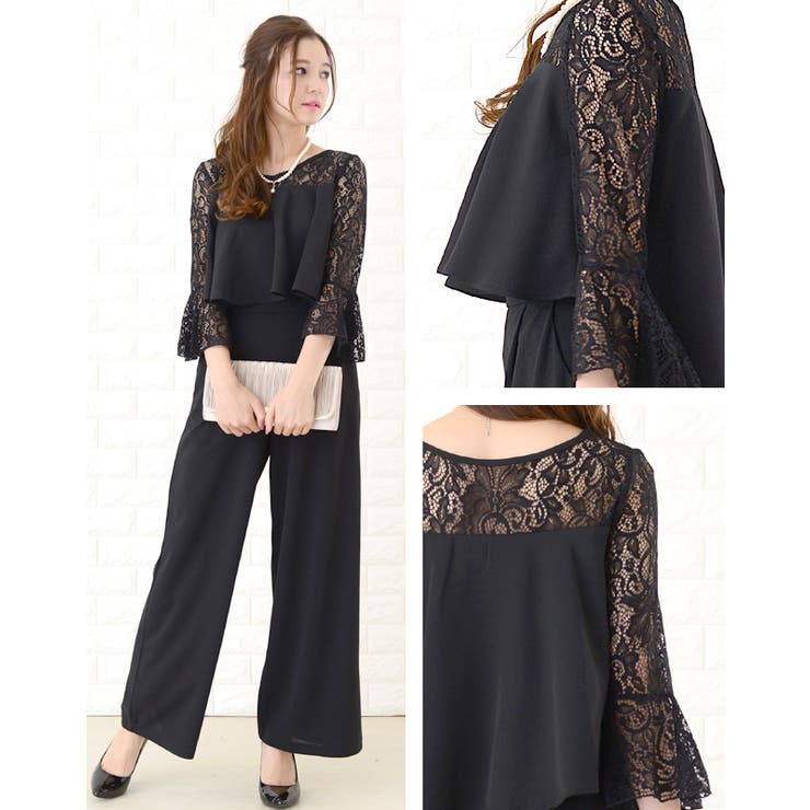 パーティードレス 七分袖 パンツスーツ | レースレディース  | 詳細画像4 