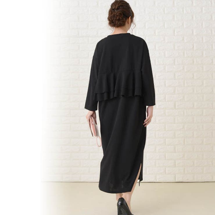 バックフリルワンピース サイドスリット入り ワンピース | レースレディース  | 詳細画像13 