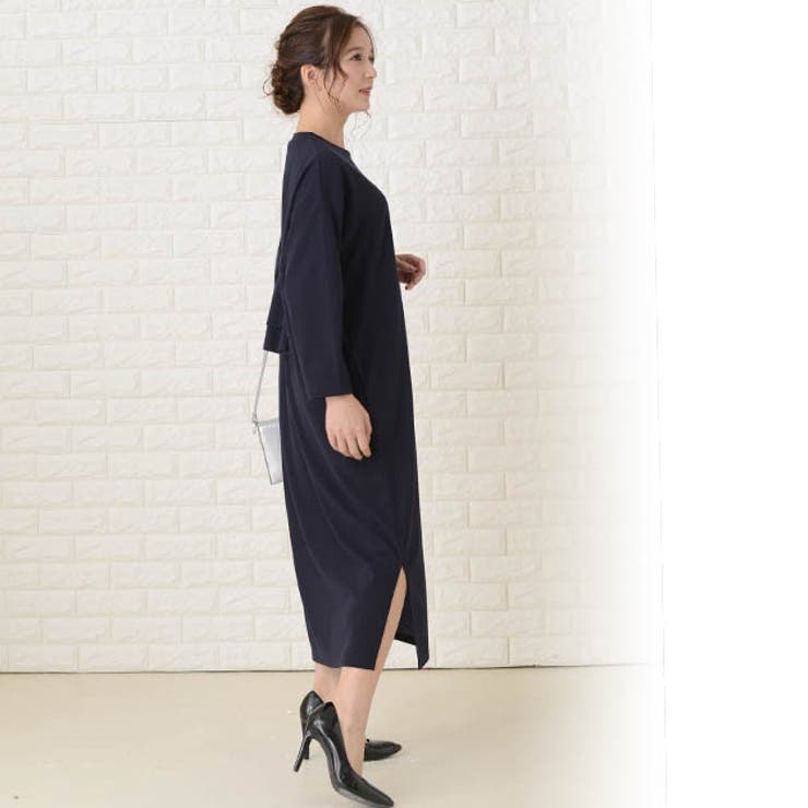 バックフリルワンピース サイドスリット入り ワンピース | レースレディース  | 詳細画像18 