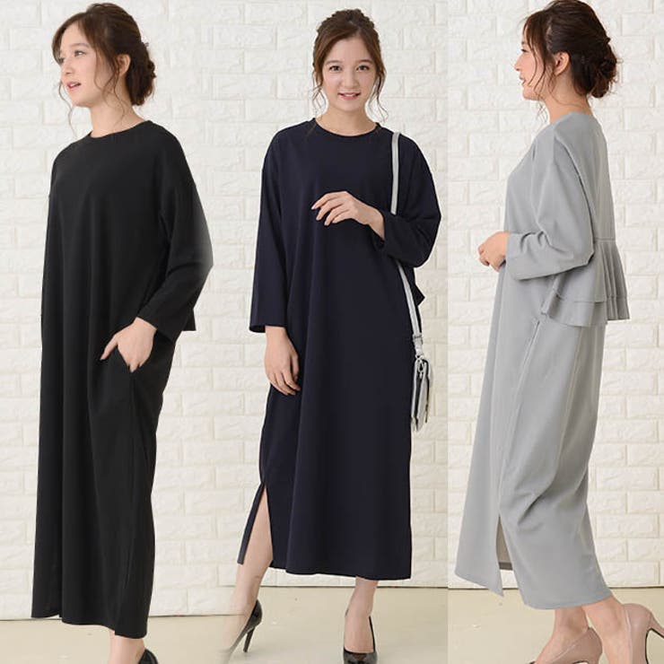 バックフリルワンピース サイドスリット入り ワンピース | レースレディース  | 詳細画像19 