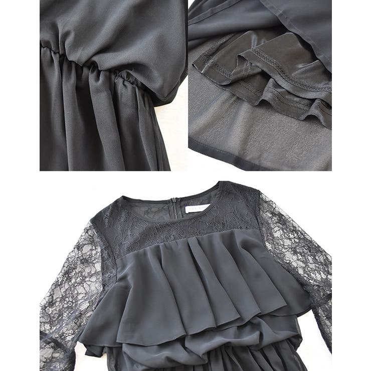 ロング丈 パンツドレス シフォン | レースレディース  | 詳細画像19 