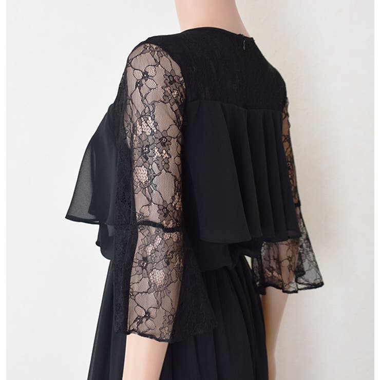 ロング丈 パンツドレス シフォン | レースレディース  | 詳細画像20 