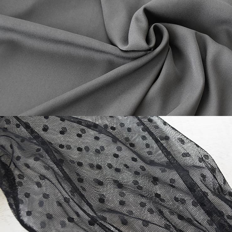 ロングドレス ドットチュール袖 ワンピース | レースレディース  | 詳細画像21 