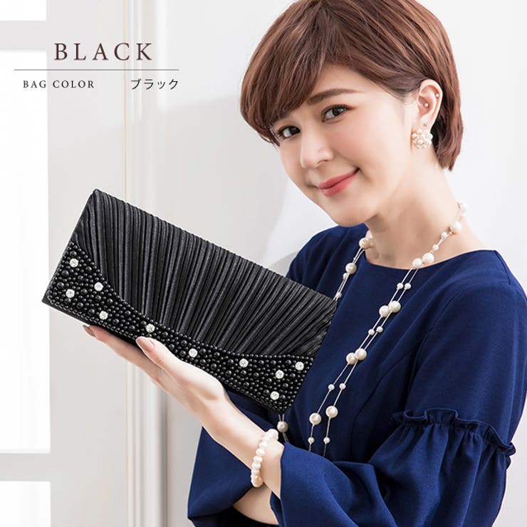 春先取りの ビジュー付き パーティーバッグ[品番 クラッチバッグ バッグ