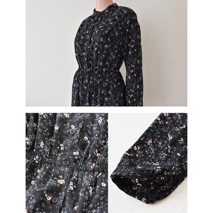 花柄ワンピース フラワープリント フレアワンピ | レースレディース  | 詳細画像23 