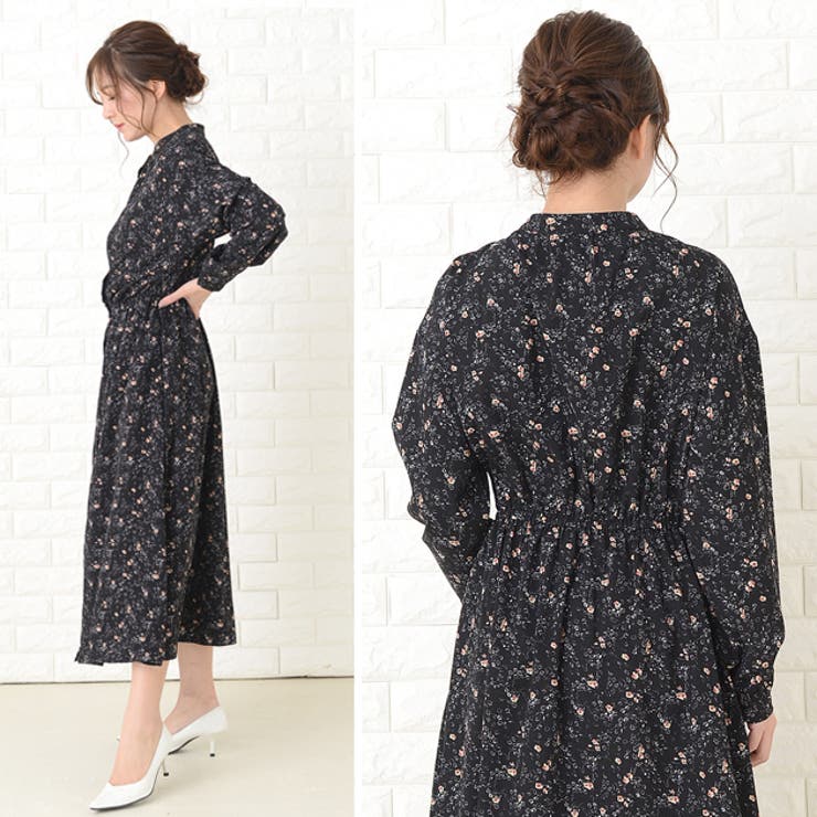 花柄ワンピース フラワープリント フレアワンピ | レースレディース  | 詳細画像14 