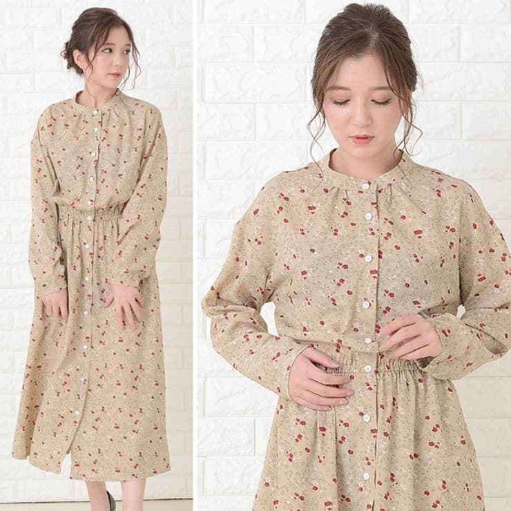 花柄ワンピース フラワープリント フレアワンピ | レースレディース  | 詳細画像9 