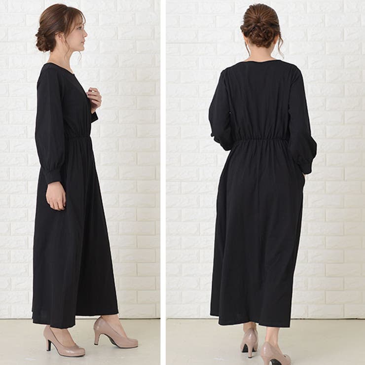 ゆったり ラウンドネック マキシワンピース | レースレディース  | 詳細画像12 