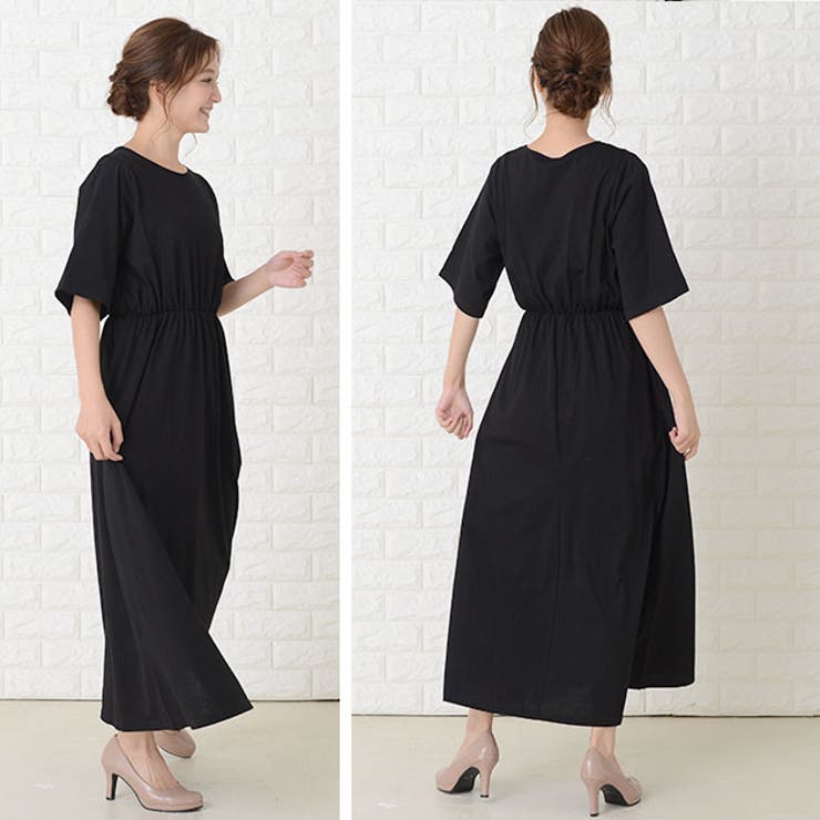 ゆったり ラウンドネック マキシワンピース | レースレディース  | 詳細画像14 