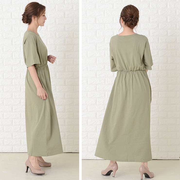 ゆったり ラウンドネック マキシワンピース | レースレディース  | 詳細画像16 