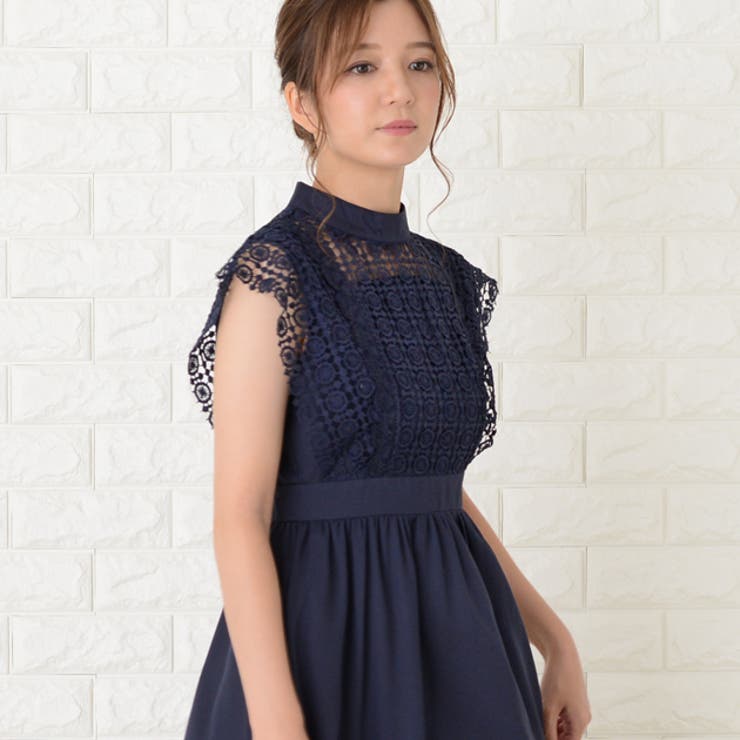 レース パーティードレス ロングワンピース[品番：LCLW0001468