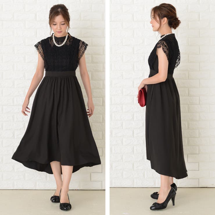 レース パーティードレス ロングワンピース[品番：LCLW0001468