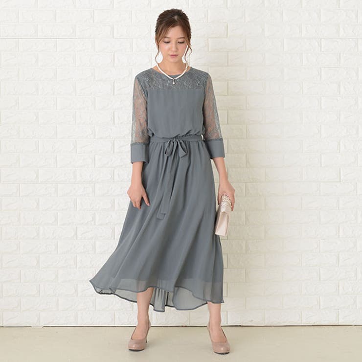 ウエストリボン付き 七分袖 袖あり | レースレディース  | 詳細画像19 