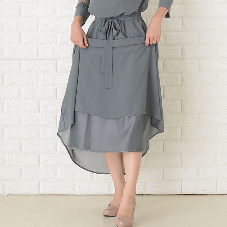 ウエストリボン付き 七分袖 袖あり | レースレディース  | 詳細画像4 