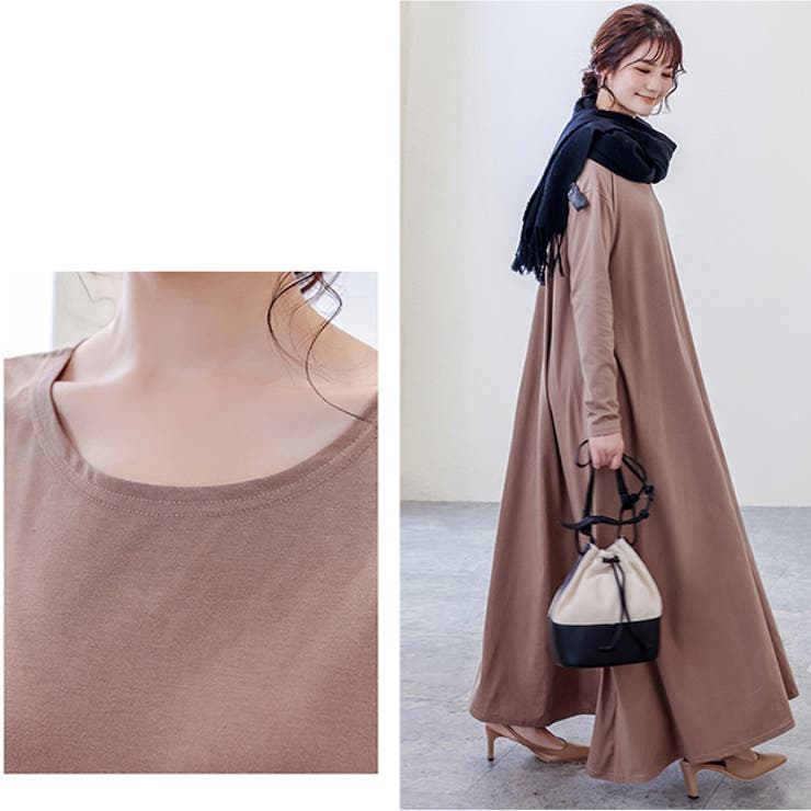 ロングTシャツワンピース Tシャツワンピ ロングワンピース[品番