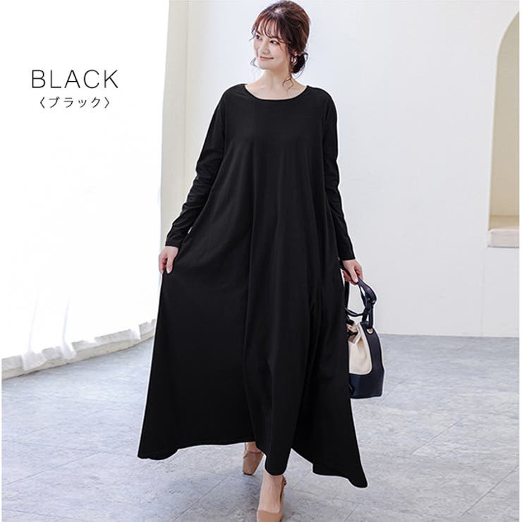 ロングTシャツワンピース Tシャツワンピ ロングワンピース[品番