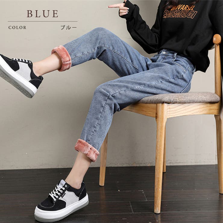 デニムパンツ ジーンズ 裏起毛有/無 2色 28-42seize 24zm1288 KOBE LETTUCE 裏起毛 デニム 裏微起毛 ストレートデニム