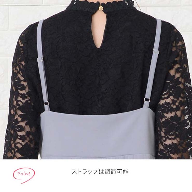 キャミプリーツワンピース ロングワンピース ノースリーブ | レースレディース  | 詳細画像4 