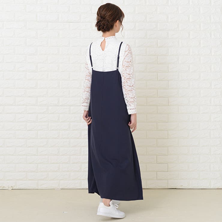 emmi ブラックノースリーブロングワンピース エミ emmi emmi atelier オニベジギャザーワンピース レディース