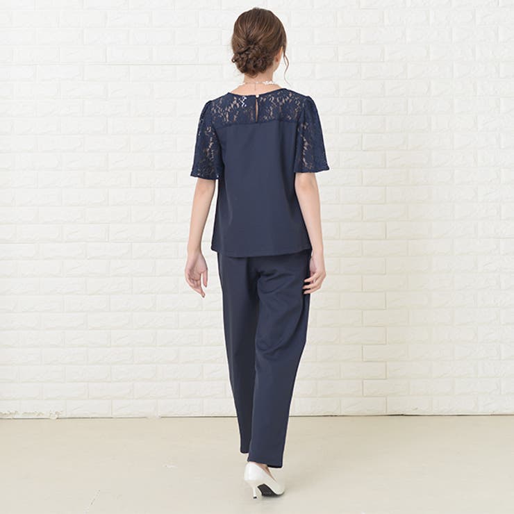 パーティードレス レース半袖 パンツドレス | レースレディース  | 詳細画像14 