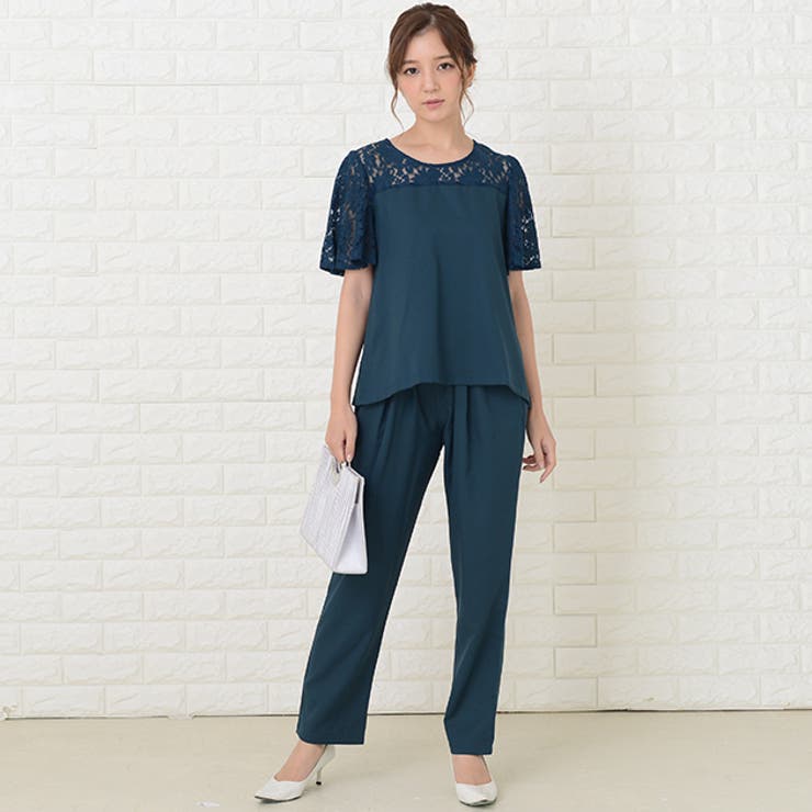 パーティードレス レース半袖 パンツドレス | レースレディース  | 詳細画像19 