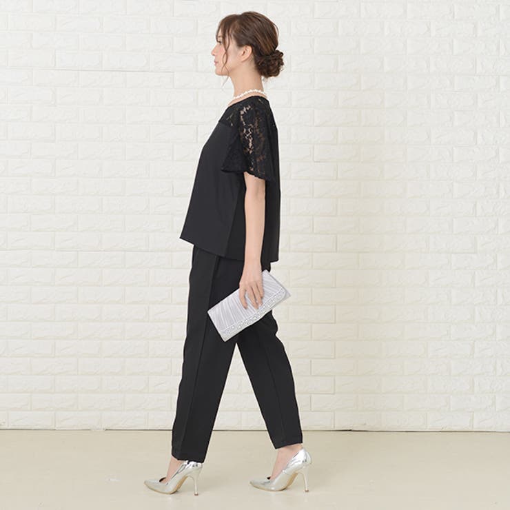 パーティードレス レース半袖 パンツドレス | レースレディース  | 詳細画像8 