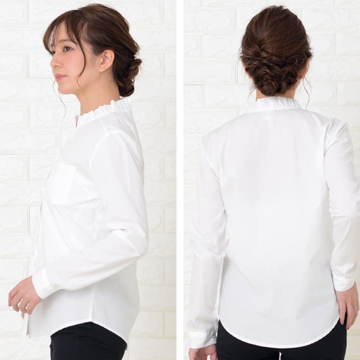 ブラウス シャツ Stand Collar Elegant Shirt レディース Amazon | [BININBOX] シャツ ブラウス レディース 長袖 立ち襟