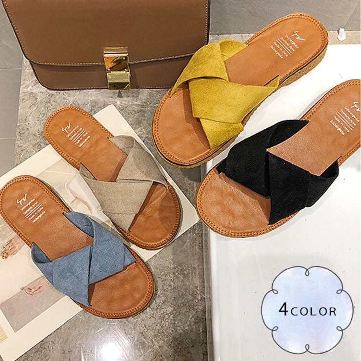 クロスサンダル シューズ フラット | レースレディース  | 詳細画像3 