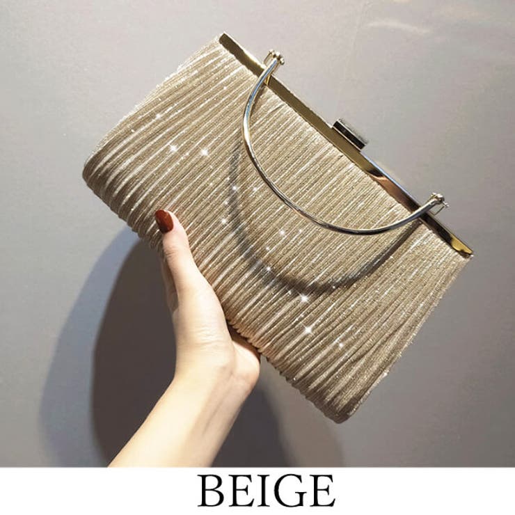 パーティーバッグ がま口クラッチバッグ ショルダーバッグ[品番：LCLW0002000]｜レースレディース  （レースレディース）のレディースファッション通販｜SHOPLIST（ショップリスト） ★最終値下げ★23区　ゴールドビーズ装飾パーティーバッグ/がま口クラッチバッグ