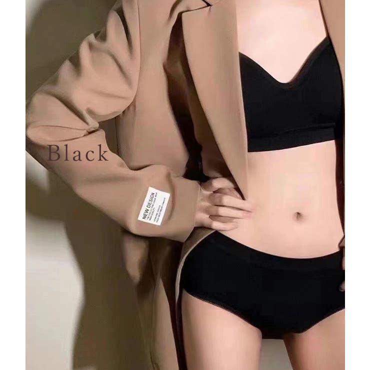 ブラジャーショーツセット ノンワイヤー リブ | レースレディース  | 詳細画像13 