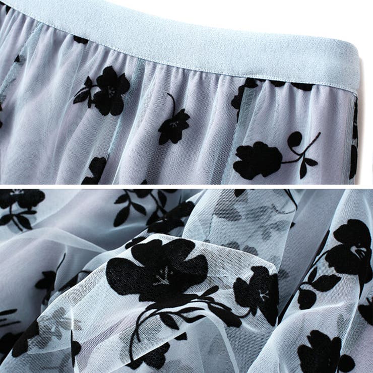 チュールスカート スカート ロングフレアスカート | レースレディース  | 詳細画像5 