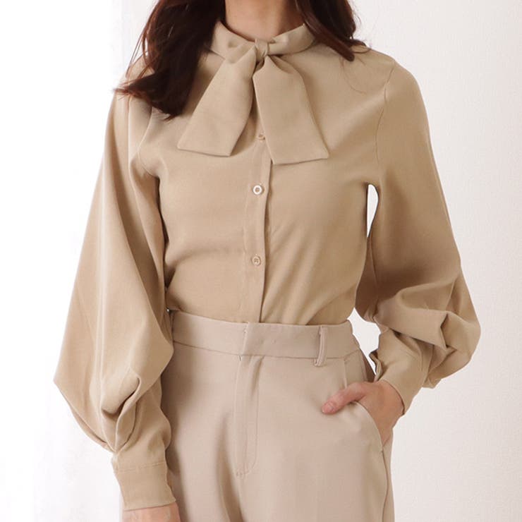 ボウタイ ボリューム袖 シャツ | レースレディース  | 詳細画像1 