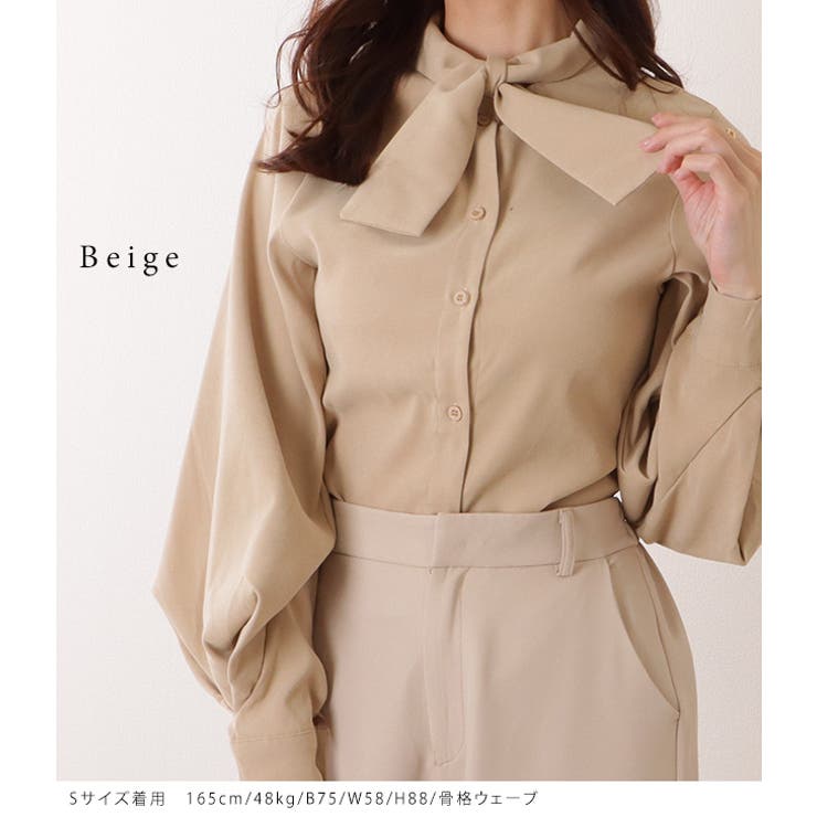 ボウタイ ボリューム袖 シャツ | レースレディース  | 詳細画像9 