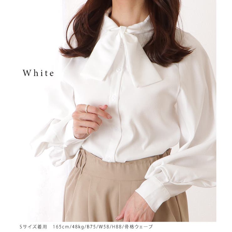 ボウタイ ボリューム袖 シャツ | レースレディース  | 詳細画像13 