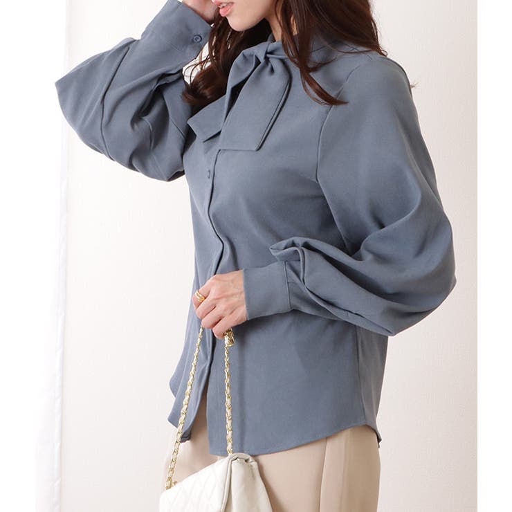 ボウタイ ボリューム袖 シャツ | レースレディース  | 詳細画像7 