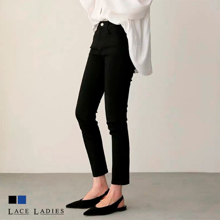 スキニーパンツ ブラック グレー[品番：LCLW0002172]｜レース