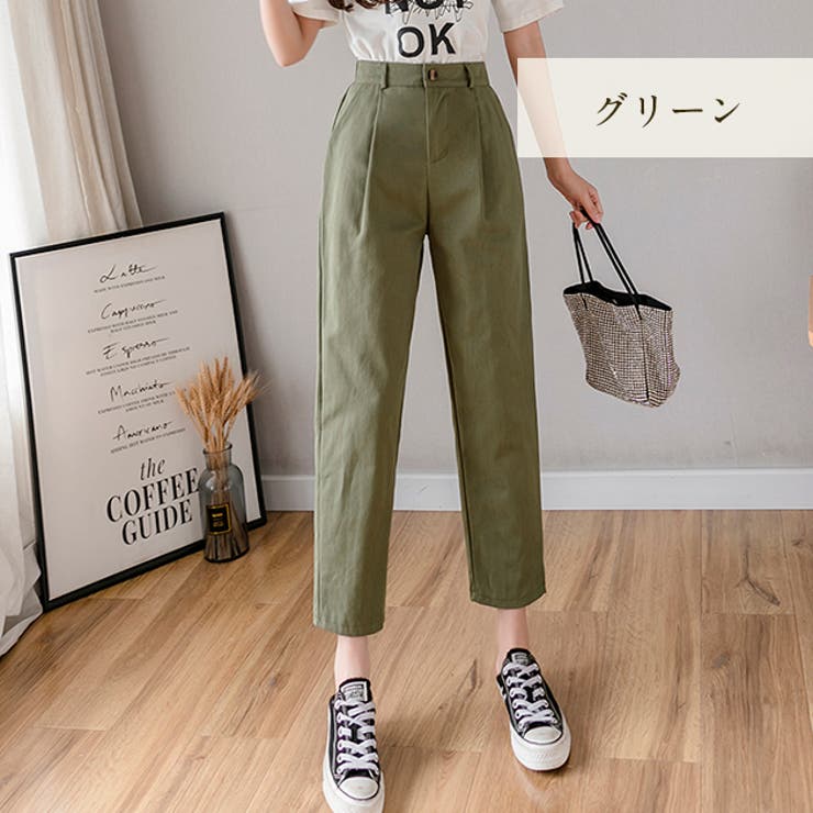 テーパードパンツ ブラック ベージュ[品番：LCLW0002182