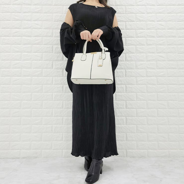 サテンミニプリーツノーススリーブ マキシワンピース Iライン | レースレディース  | 詳細画像14 