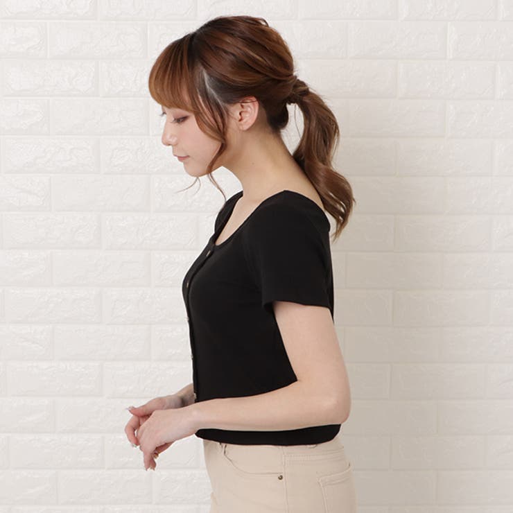 【THEAIRTOWN】スクエア レース クロップド Ｔシャツ スクエアクロップドTシャツ | レディースファッション通販 - DHOLIC