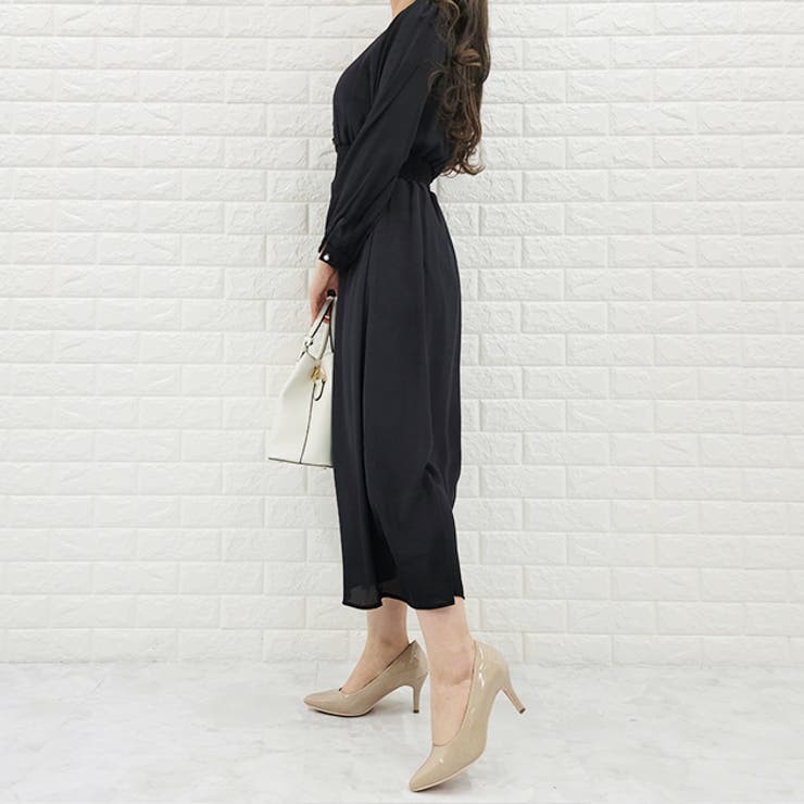 Vネック シフォン ロングワンピース | レースレディース  | 詳細画像13