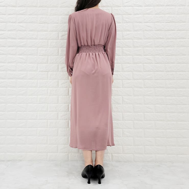 Vネック シフォン ロングワンピース | レースレディース  | 詳細画像5