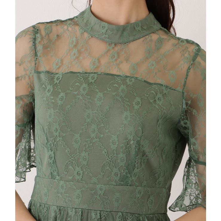 ウエスト切り替え ロングワンピース ドレス | レースレディース  | 詳細画像17 