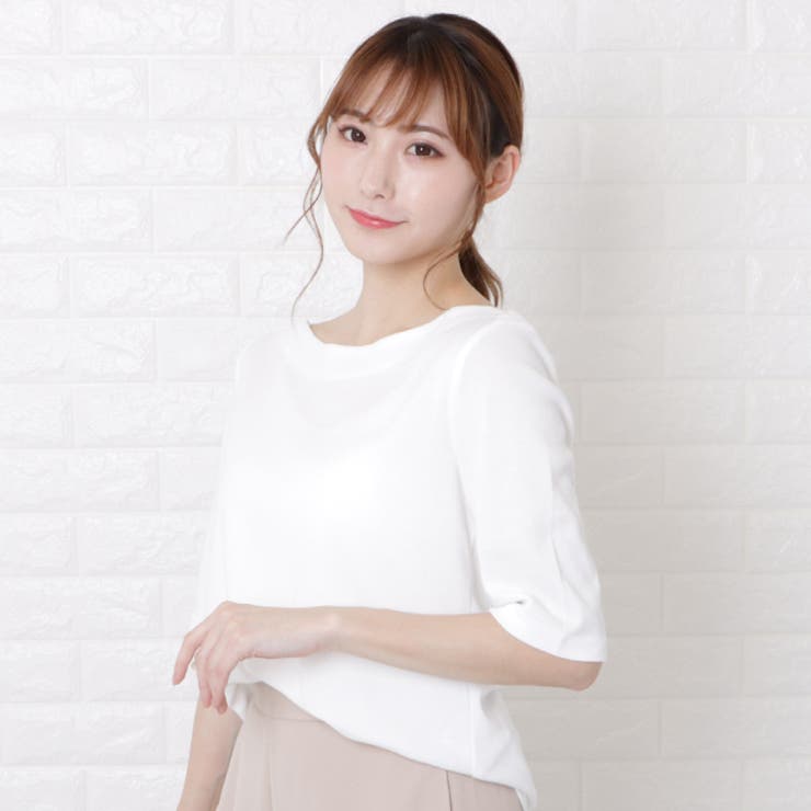 LDKWARE HOBONICHI アイボリー ボートネックTシャツ LDKWARE HOBONICHI アイボリー ボートネックTシャツ ElegChic t