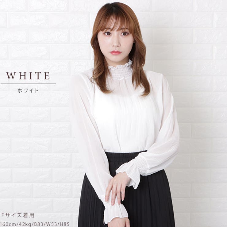 マジョリカプリーツ ハイネック ブラウス | レースレディース  | 詳細画像3 