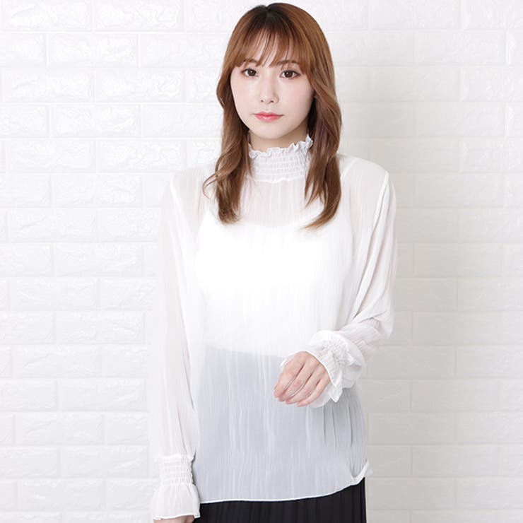 マジョリカプリーツ ハイネック ブラウス | レースレディース  | 詳細画像4 