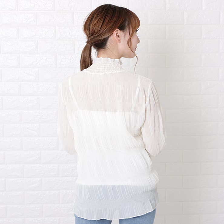 マジョリカプリーツ ハイネック ブラウス | レースレディース  | 詳細画像10 