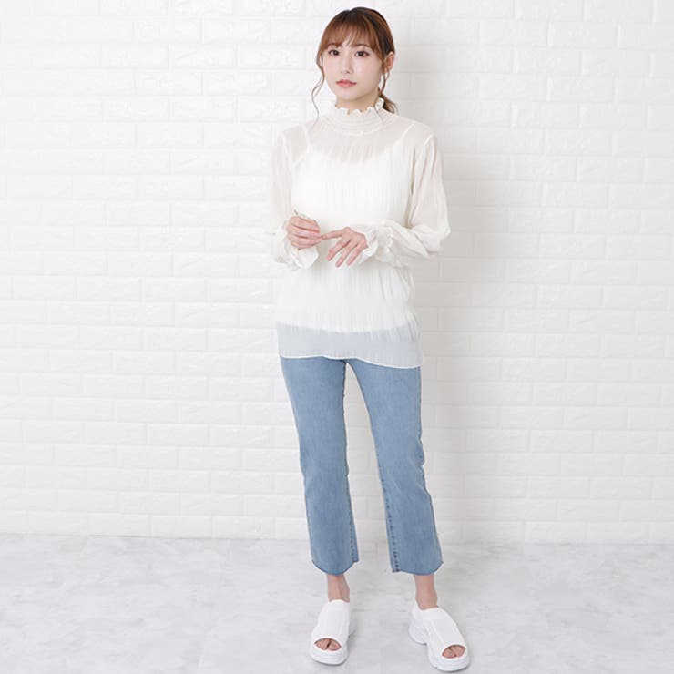 マジョリカプリーツ ハイネック ブラウス | レースレディース  | 詳細画像11 